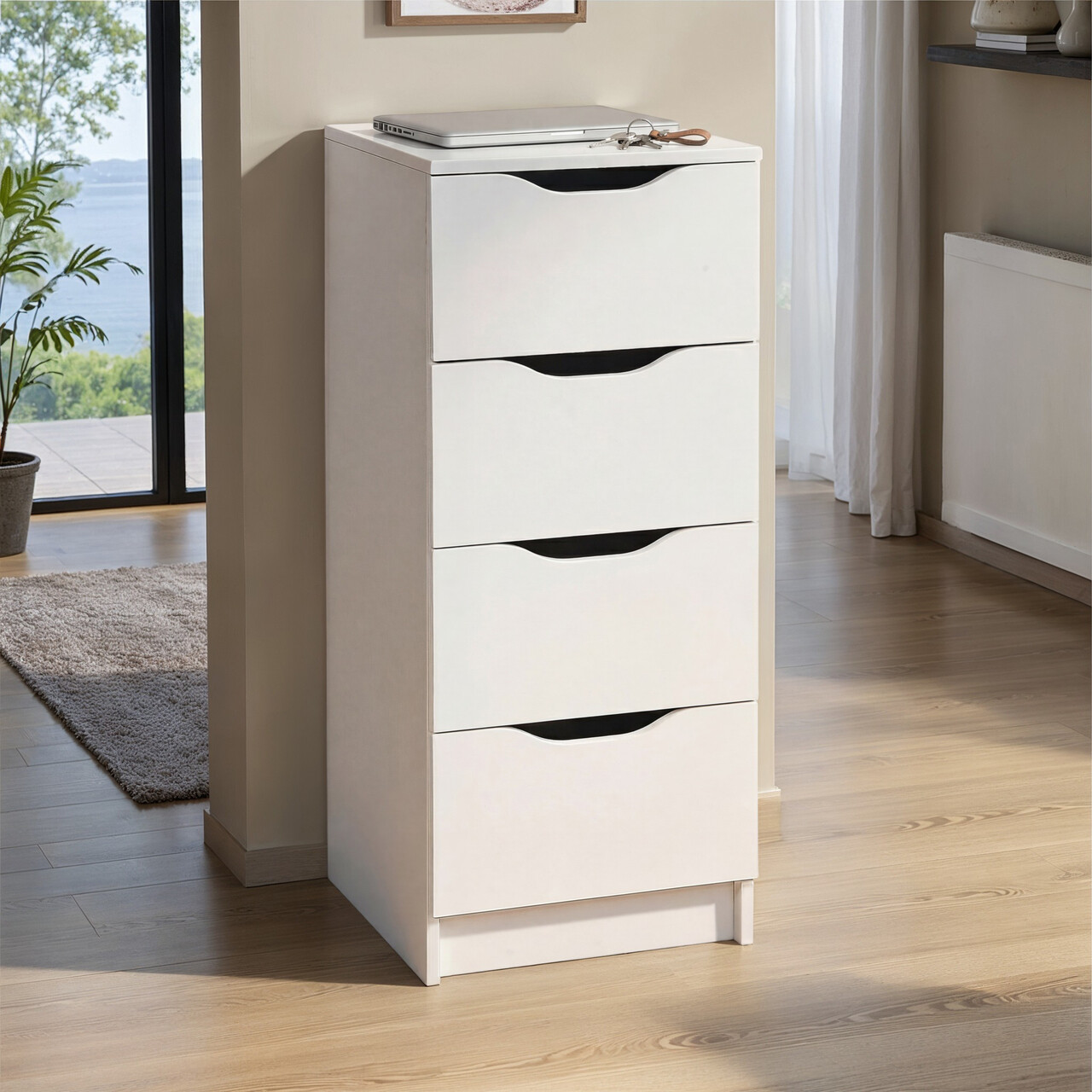 Comoda Westphalen 4, Inter Link, 41x40x91.5 cm, PAL, alb - imagine 6